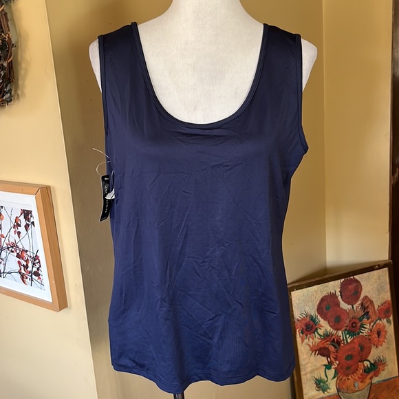 JONDEN Size XL Reversible V-Neck & Scoopneck Classic Tank Navy STRETCHY $49 NEW - Picture 11 of 11